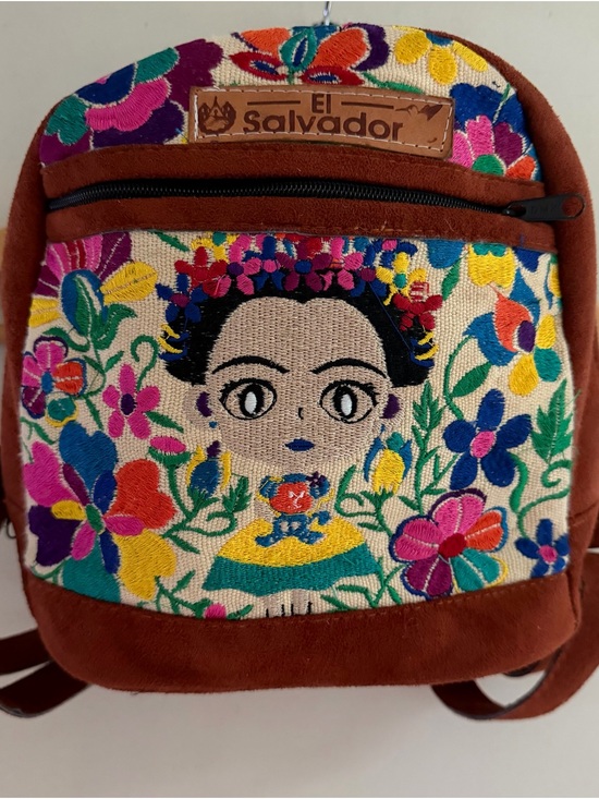 Handbags - Embroidered Floral Mini Backpack from El Salvador — Multicolor